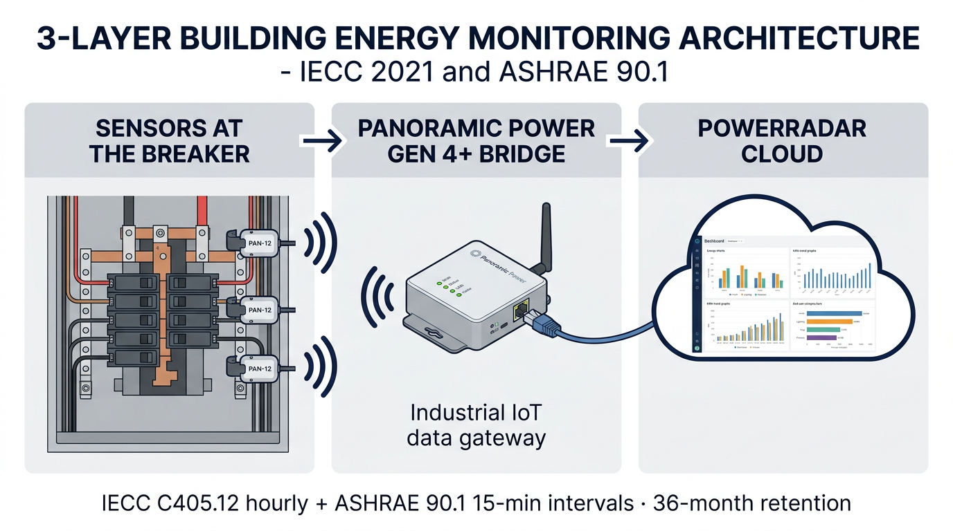 Three-layer architecture for future-proof metering: sensors, bridge, PowerRadar